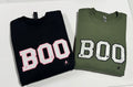 Glow-in-the-Dark BOO Sweatshirt | Embroidered Spider Web Halloween Crewneck